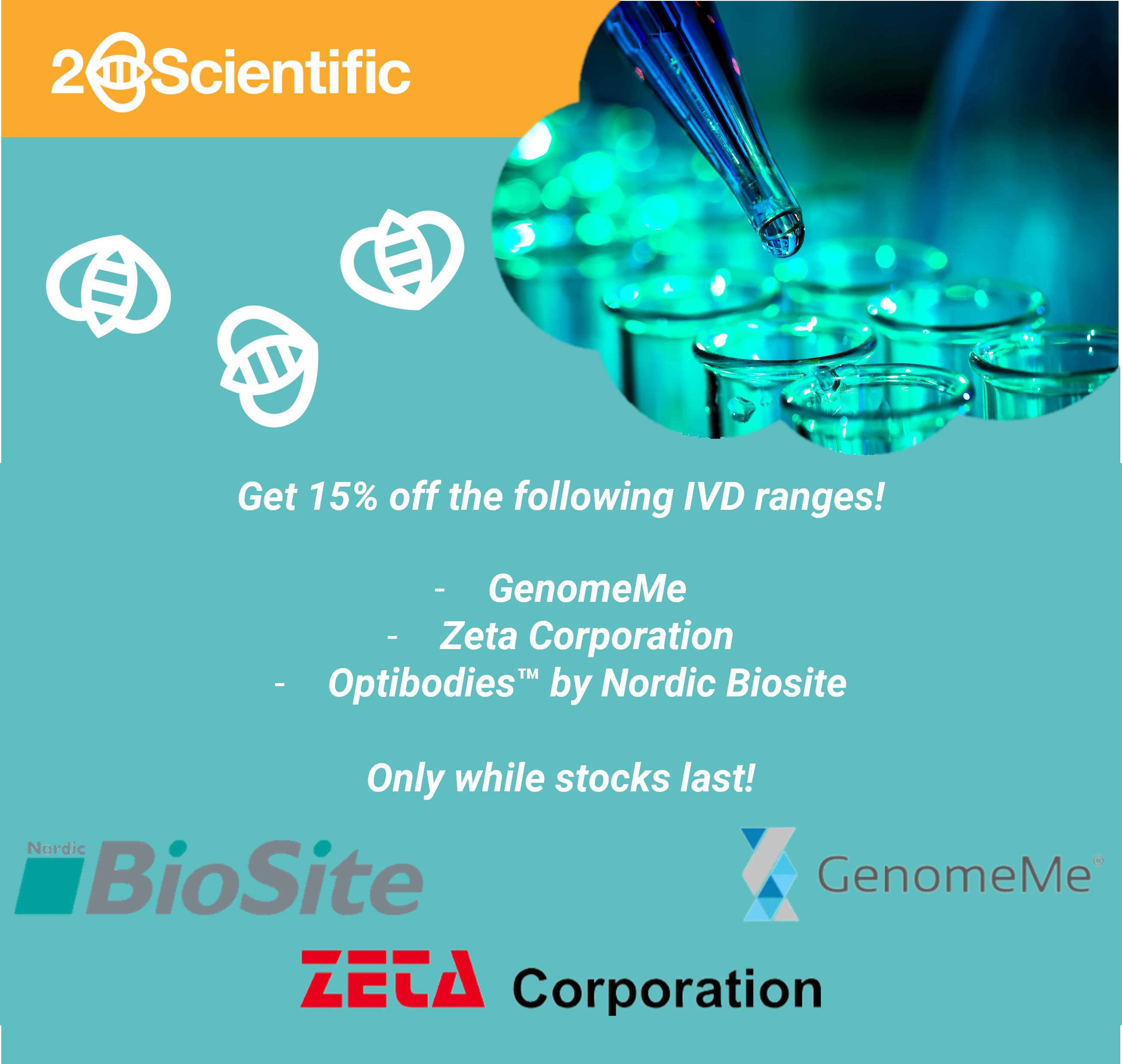 Get 15% off selected 2BScientific IVD ranges